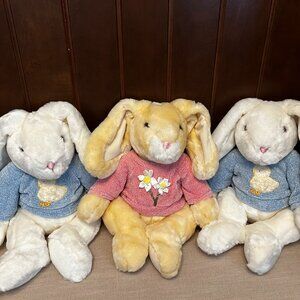 Easter Bunnies Plush, Soft & Fluffy with Sweaters Stuffed Animals